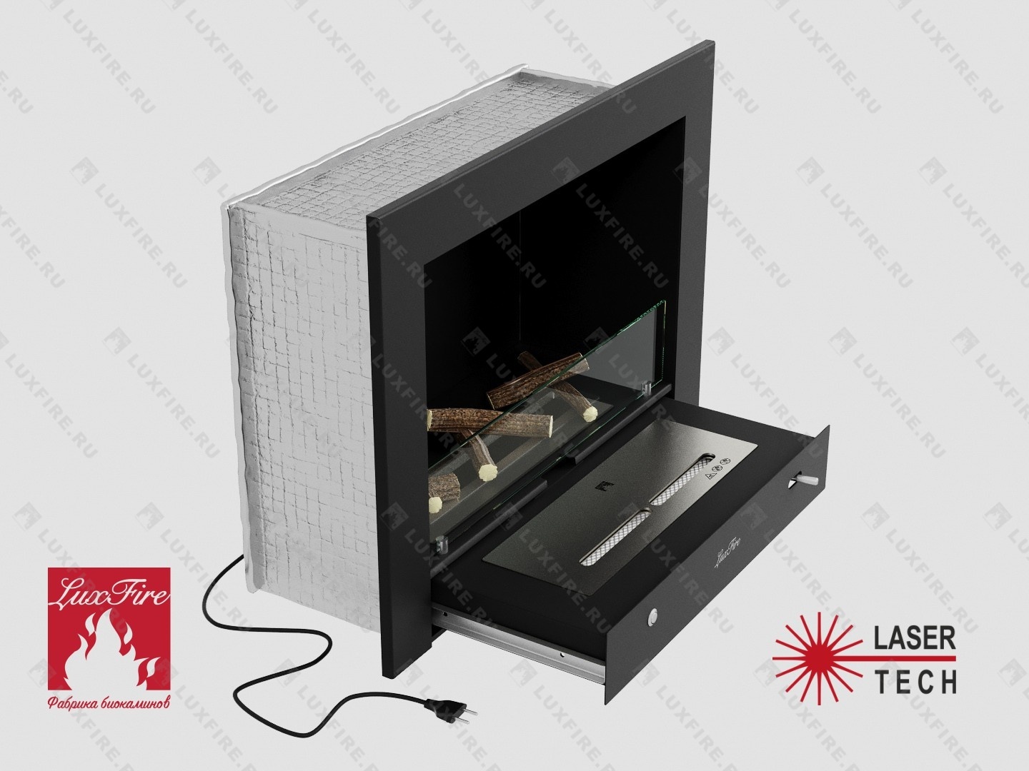 Портальный полуавтоматический биокамин Lux Fire "Фаер Бокс 4 - 25.5"