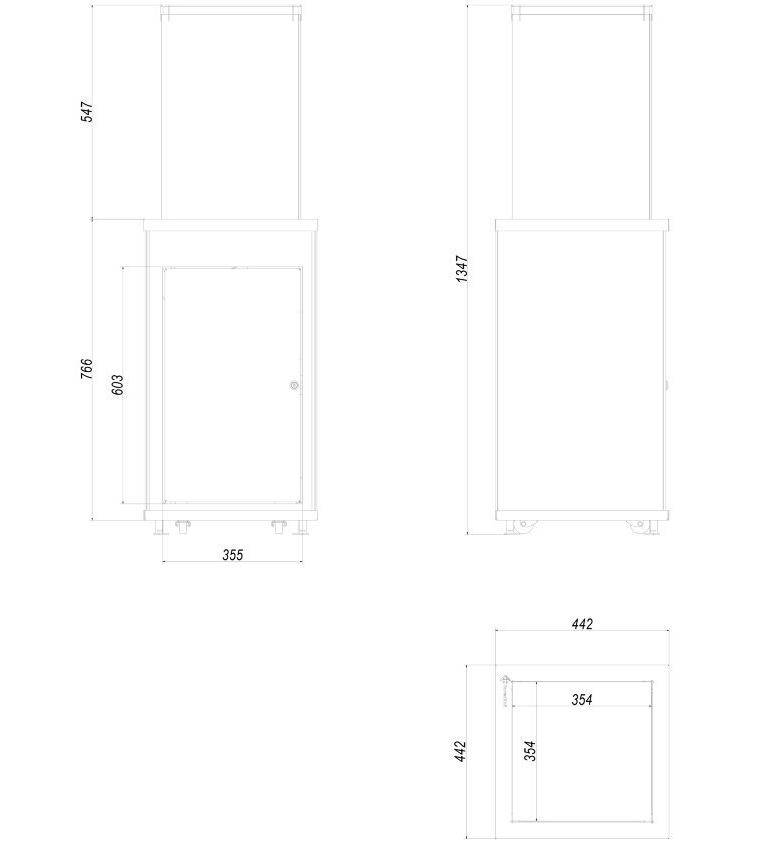 Газовый нагреватель Kratki PATIO Mini/M/G31/37Mbar/B, белое стекло, с ручным управлением