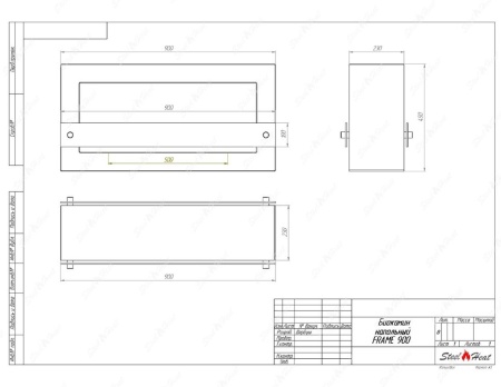 Биокамин SteelHeat WALL FRAME ONE 900 серый, стекло Биокамин SteelHeat WALL FRAME ONE 900 серый, стекло по цене 52 290 руб.