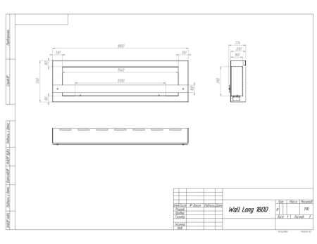 Биокамин SteelHeat WALL GRAND 1800 черный по цене 71 190 руб.