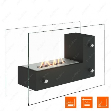 Биокамин напольный SteelHeat TETRISE 500 черный по цене 16 200 руб.