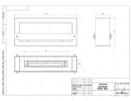 Биокамин SteelHeat WALL FRAME ONE 1000 черный, стекло Биокамин SteelHeat WALL FRAME ONE 1000 черный, стекло по цене 59 850 руб.