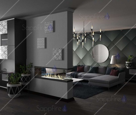 Встраиваемый торцевой сквозной очаг 600 SappFire по цене 37 950 руб.